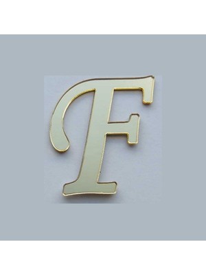 BenimMarifetlerim F Harfi Altın Aynalı Pleksi 4 cm
