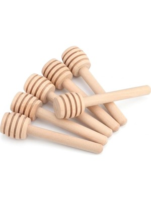 Uyt Life 10'lu Paket 8 cm Mini Ahşap Bal Kaşığı - Hediyelik Bal Çubuğu, Nişan, Düğün, Nik