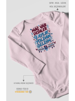 Morivo Kids Maç Var Dediler Yazılı Uzun Kollu Bebek Body %100 Pamuk