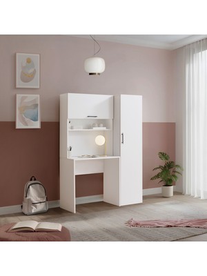 Hermobi Lale Çalışma/bilgisayar Masası+Tek Kapılı Dolap