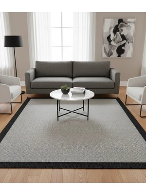 Fenomen Carpet Lotus Koleksiyonu Bordürlü Temizlenebilir Sisal Halı
