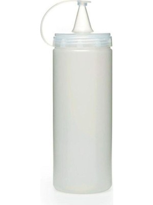 Şeffaf Kapaklı Sızdırmaz Yağlık Sosluk Şişesi Plastik Yağdanlık 400 Ml. AP-9028