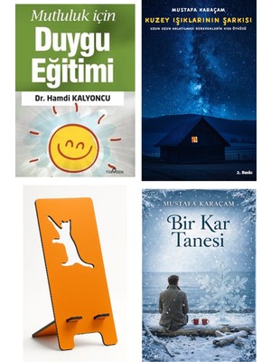 Yediveren Mutluluk Için Duygu Eğitimi - Hamdi Kalyoncu + Kuzey Işıklarının Şarkısı + Telefon Tutucu + Bir Kar Tanesi