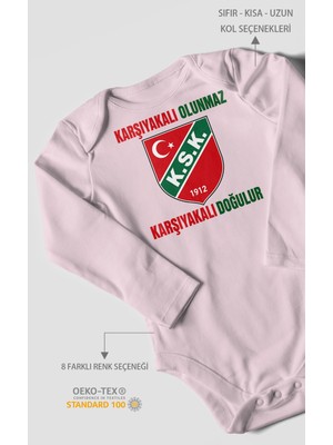 Morivo Kids Karşıyakalı Olunmaz, Mesajlı Uzun Kollu Bebek Body %100 Pamuk