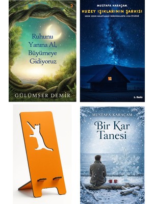 Ruhunu Yanına Al Büyümeye Gidiyoruz - Gülümser Demir + Kuzey Işıklarının Şarkısı + Telefon Tutucu + Bir Kar Tanesi