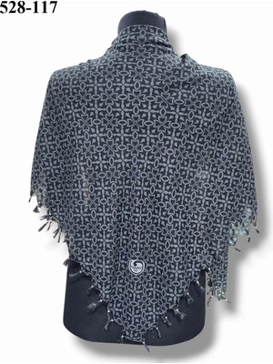 Huzurlu İpek Huzurlu Ipek Desenli Sökme Boncuklu Eşarp 528-117