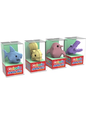 Silka Coloria 3D Animal Silgi-4 Adet