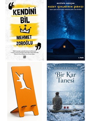 Dokuz Yayınları Kendini Bil - Mehmet Zoroğlu + Kuzey Işıklarının Şarkısı + Telefon Tutucu + Bir Kar Tanesi