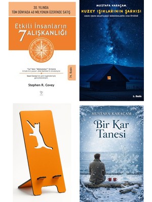 Varlık Yayınları Etkili Insanların 7 Alışkanlığı - Stephen R. Covey + Kuzey Işıklarının Şarkısı + Telefon Tutucu + Bir Kar Tanesi