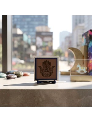 Miaju Hamsa Figürlü Modern Dekoratif Obje, Ev ve Ofis Için Zarif Aksesuar 10X10 cm