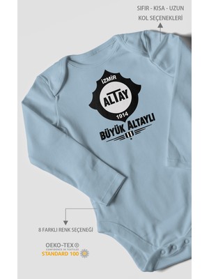 Morivo Kids Büyük Altaylı! Altayspor Uzun Kollu Çıtçıtlı Bebek Body