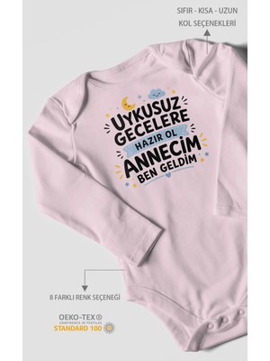 Morivo Kids Anneye Özel Uzun Kollu Bebek Body %100 Pamuk