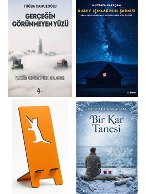 A7 Kitap Gerçeğin Görünmeyen Yüzü - Tuğba Camuzoğlu + Kuzey Işıklarının Şarkısı + Telefon Tutucu + Bir Kar Tanesi