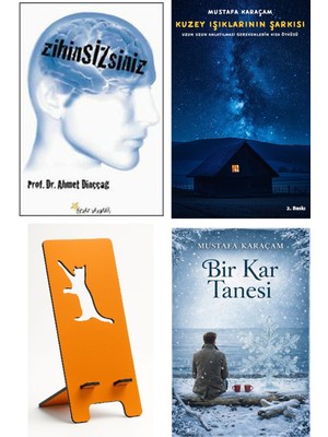Beyaz Yayınları Zihin Sizsiniz - Ahmet Dinççağ + Kuzey Işıklarının Şarkısı + Telefon Tutucu + Bir Kar Tanesi