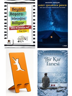 Cezve Kitap Beynin Başarabileceğini Biliyor-Sana Da Anlatsı... - Özgü Güler + Kuzey Işıklarının Şarkısı + Telefon Tutucu + Bir Kar Tanesi