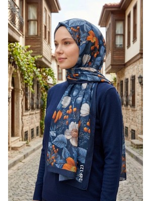 Sharell Fransız Ipeği Şal (Lacivert) 249-123