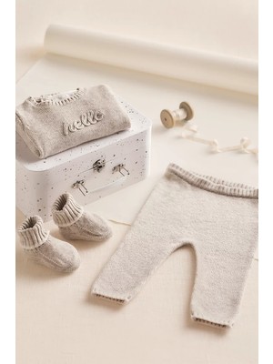 The White Company Yün ve Kaşmir Karışımlı Hello Baby Yenidoğan Hediye Seti