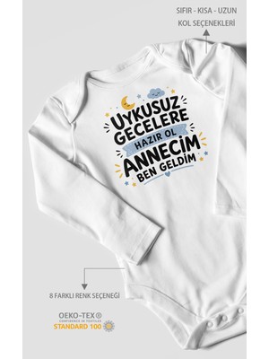 Morivo Kids Anneye Özel Uzun Kollu Bebek Body %100 Pamuk