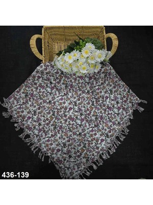 Firuze Eşarp Firuze Desenli Sökme Boncuklu Eşarp 436-139