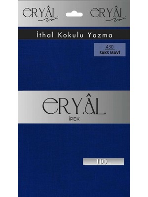 Eryal İpek Yazma Eryal Ipek Düz Renk Poşetli Oyalık Yazma 430 Saks Mavi