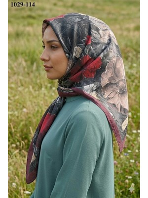 Belinda Scarf Bambu Pamuk Eşarp (Bordo) 1029-115