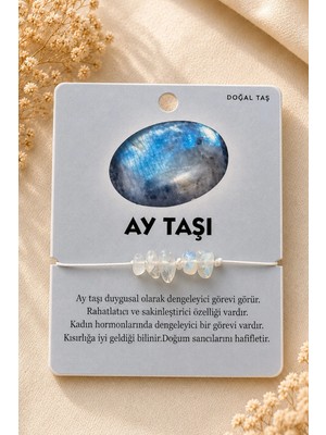 Asterdora Ay Taşı Doğal Taş Ipli Bileklik