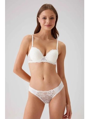 Pierre Cardin 4560 Allegra Dantelli Balenli Desteksiz Boş Kap Sütyen Takım