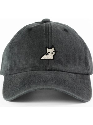 PataCute Minimal Masum Kedi Yıkamalı Şapka