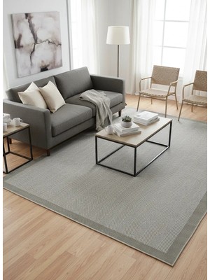 Fenomen Carpet Lotus Koleksiyonu Bordürlü Temizlenebilir Sisal Halı