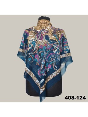 Soft İpek Soft Ipek Etnik Desenli Flamlı Kotton Eşarp 408-124