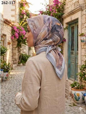 Moon Scarf Desenli Bambu Pamuk Eşarp 262-117