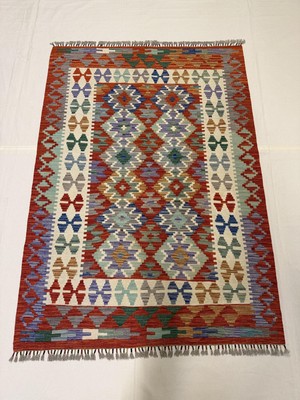 Afgan Halı El Dokuma Afgan Kilim Çift Taraf Kullanım Kök Boya 131 x 185 cm