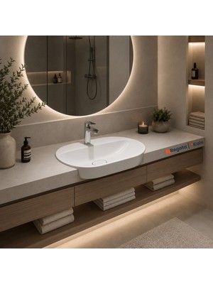 Kale Zero 2.0 60X40 cm Yarı Gömme Oval Lavabo