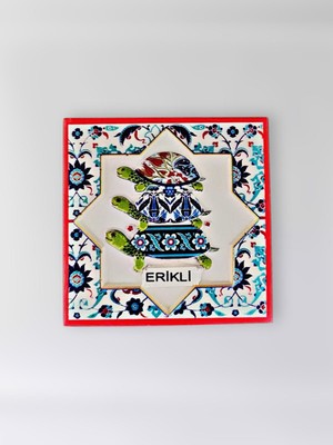 Mundy Polyester Kabartmalı Erikli  Magnet  7 x 7 cm – Dekoratif Hediyelik Buzdolabı Süsü  (KOD:1516)