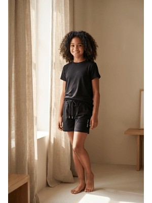 Bony Socks Kız Çocuk Basic Modal Şort Siyah