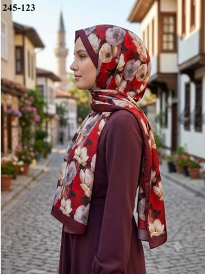 Sharell Soft Pamuk Şal (Bordo Serisi) 245-123