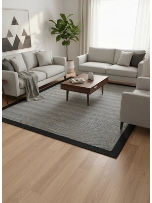 Fenomen Carpet Lotus Koleksiyonu Bordürlü Temizlenebilir Sisal Halı