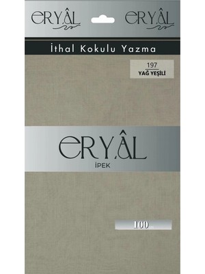 Eryal İpek Yazma Eryal Ipek Düz Renk Poşetli Oyalık Yazma 197 Yağ Yesili