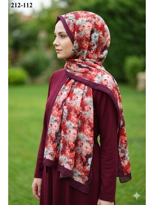 Sharell Bambu Kraş Pamuk Şal (Bordo) 212-112