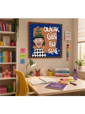 Othello Art Olacak Gibi Bu Sene Motivasyon Tablosu – Çalışma Odası ve Öğrenci Odası Kanvas Tablo