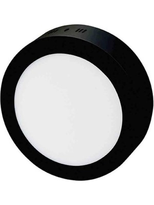 Cata CT-5235 18W 6400K S. Üstü LED Beyaz Işık Armatür Yuvarlak Siyah Metal Kasa