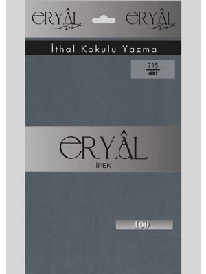 Eryal İpek Yazma Eryal Ipek Düz Renk Poşetli Oyalık Yazma 715 Gri