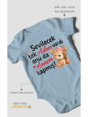 Morivo Kids Anneye Özel Kısa Kollu Bebek Body %100 Pamuk