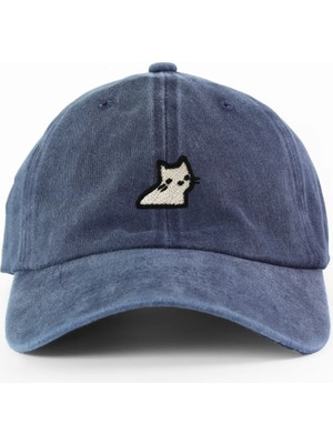 PataCute Minimal Masum Kedi Yıkamalı Şapka