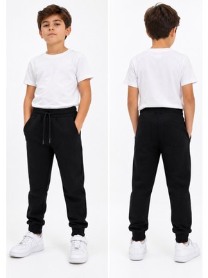 Dıgıl Kids Ribanalı Eşofman Altı Pantalon Likralı Ilkokul Orta Okul 2 Iplik Kumaş Unisex