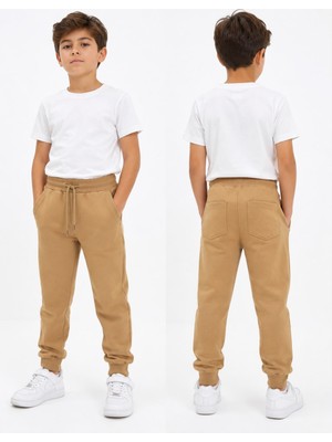 Dıgıl Kids Ribanalı Eşofman Altı Pantalon Likralı Ilkokul Orta Okul 2 Iplik Kumaş Unisex