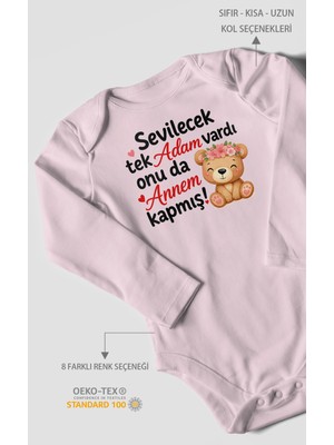 Morivo Kids Anneye Özel Uzun Kollu Bebek Body %100 Pamuk