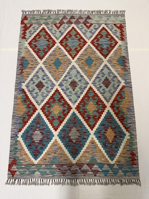 Afgan Halı El Dokuma Afgan Kilim Çift Taraf Kullanım Kök Boya 103 x 150 cm
