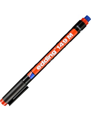 Edding 149 M Silgili Permanent Kalem - Asetat Kalemi - Kırmızı - 1 Kalem - Yuvarlak Uç 1 mm