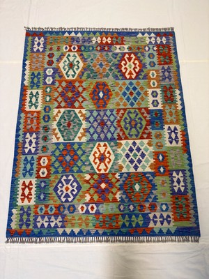 Afgan Halı El Dokuma Afgan Kilim Çift Taraf Kullanım Kök Boya 154 x 197 cm